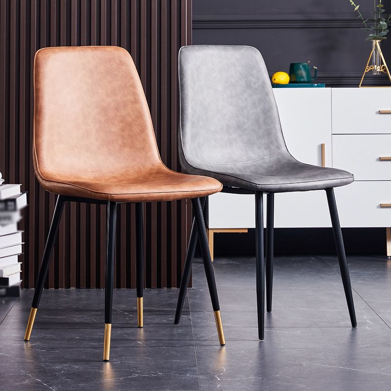 Sedie da cucina in stile moderno sedia da pranzo a bracciole con gambe metalliche