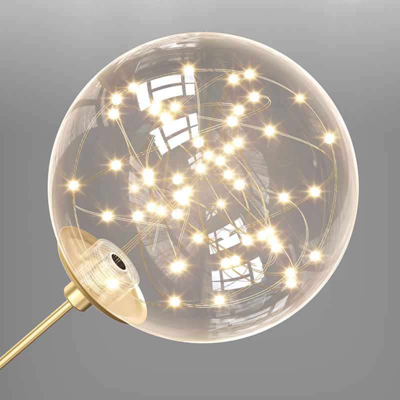 2-leichter sphärischer Anhänger Anhänger Modernes Glashängung Licht für Wohnzimmer
