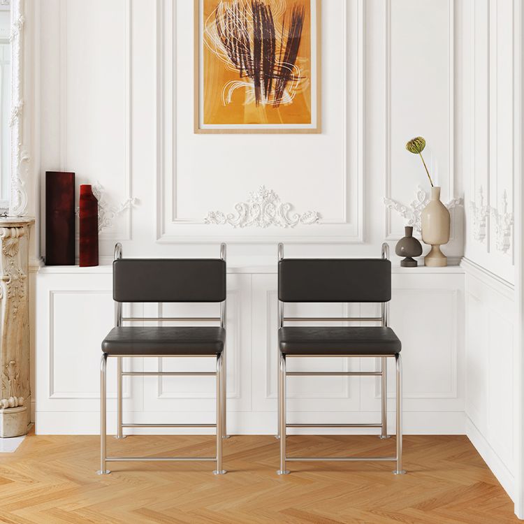 Contemporary Side Chair Metal Open Back Dining Room Chair for Indoor