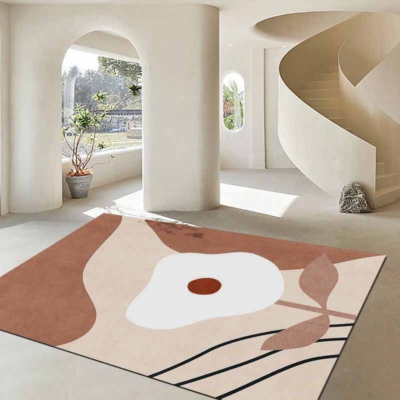 Fancy Patchwork Rug Washable Indoor Rug Living Room Polyster Area Carpet with Non-Slip Backing