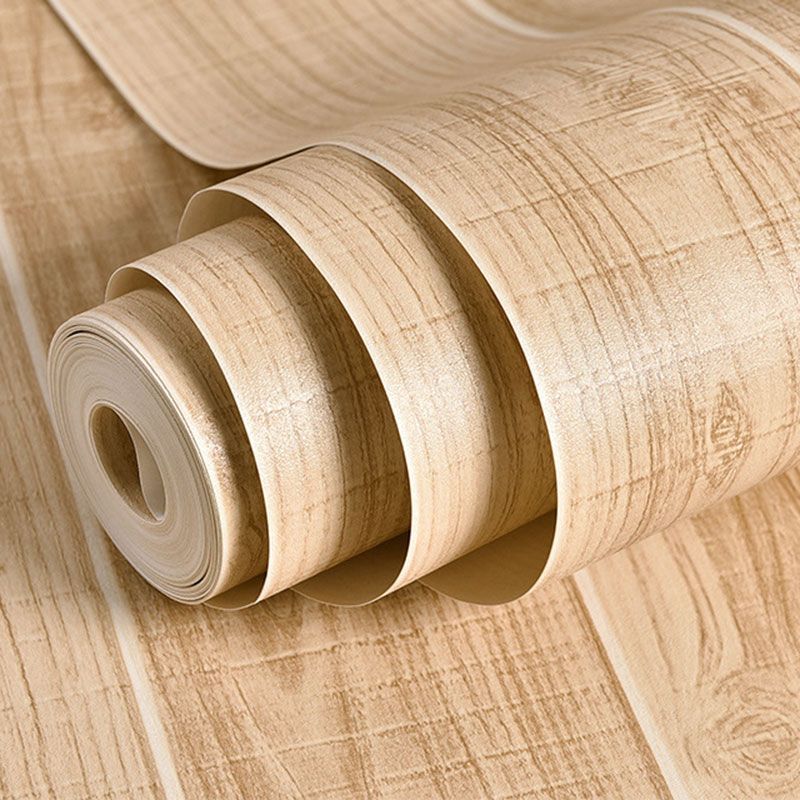 Plaster Retro Wood Surface Wallpaper 20.5 in x 31 ft Simple Non-Pasted Wall Decor