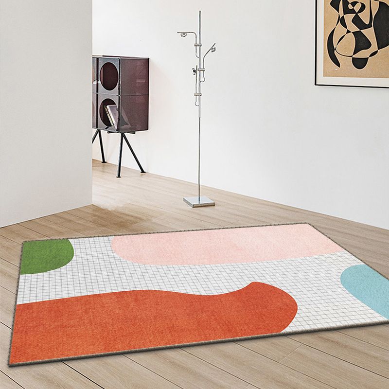 Funky Area Carpet Contemporary Polyester Rug Washable Stain Resistant Indoor Rug for Home Decor