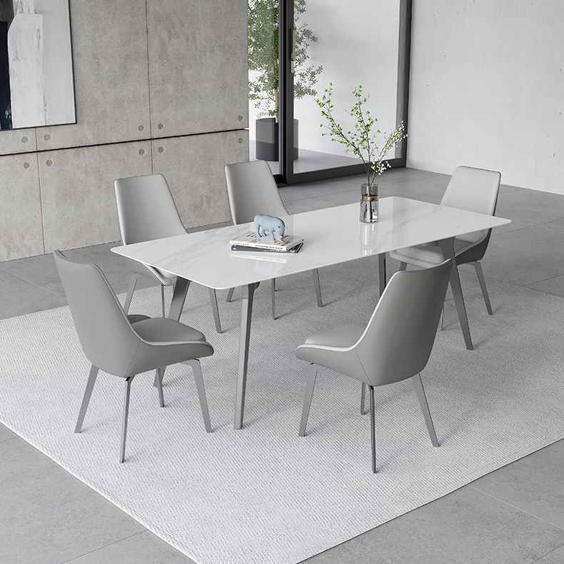 Luxury Sintered Stone Top Table Rectangle Table with 4 Legs for Restaurant