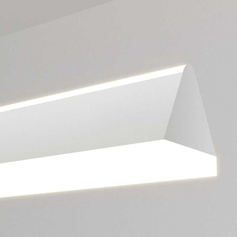 LED Modern Metal Pendant Lamp Linear Shape Island Light with Acrylic Shade for Living Room