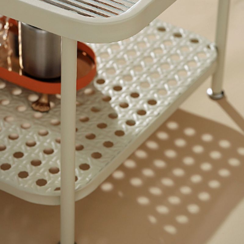 Four Legs Glass Coffee Table Shelf Included Geometric Single Cocktail Table