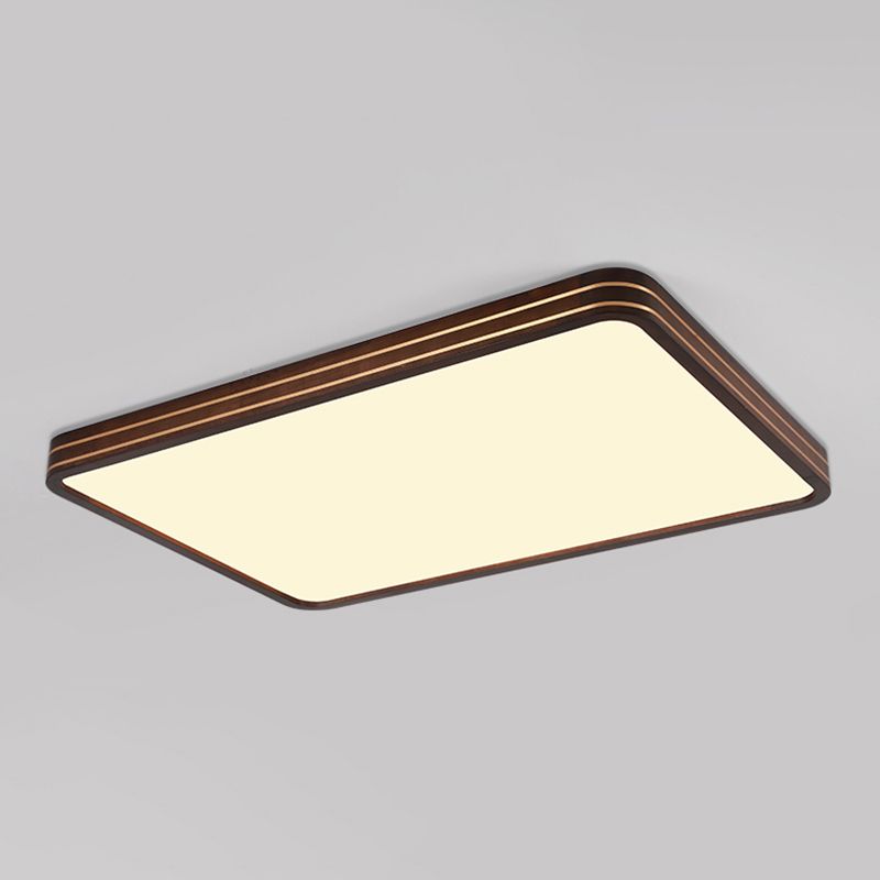 Geometry Shape Ceiling Lamp Modern Simple Style Wood 1 Light Flush Mount for Balcony Aisle