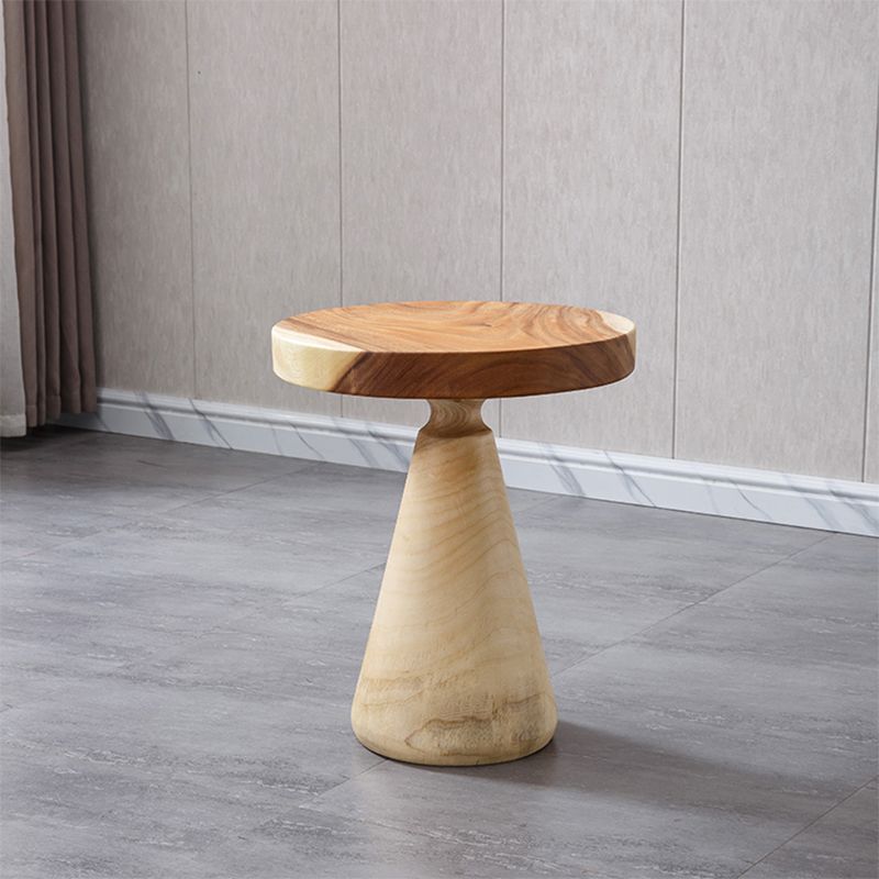 Contemporary Coffee Table Brown Pedestal Coffee Cocktail Table
