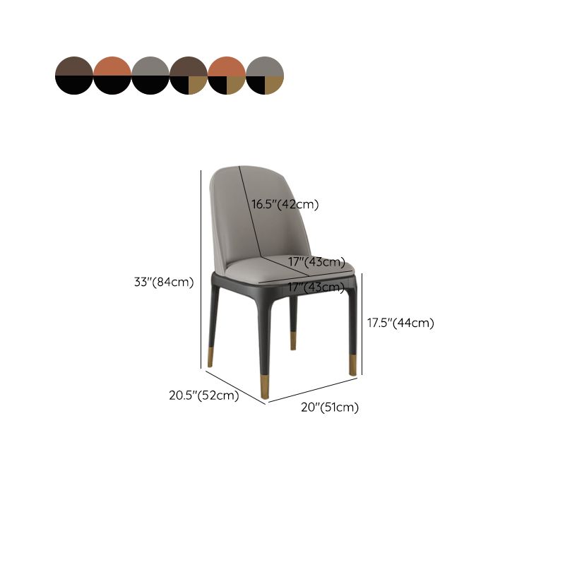 Plastic Side Chair Modern Style Windsor Back Armless Chair for Kitchen Use