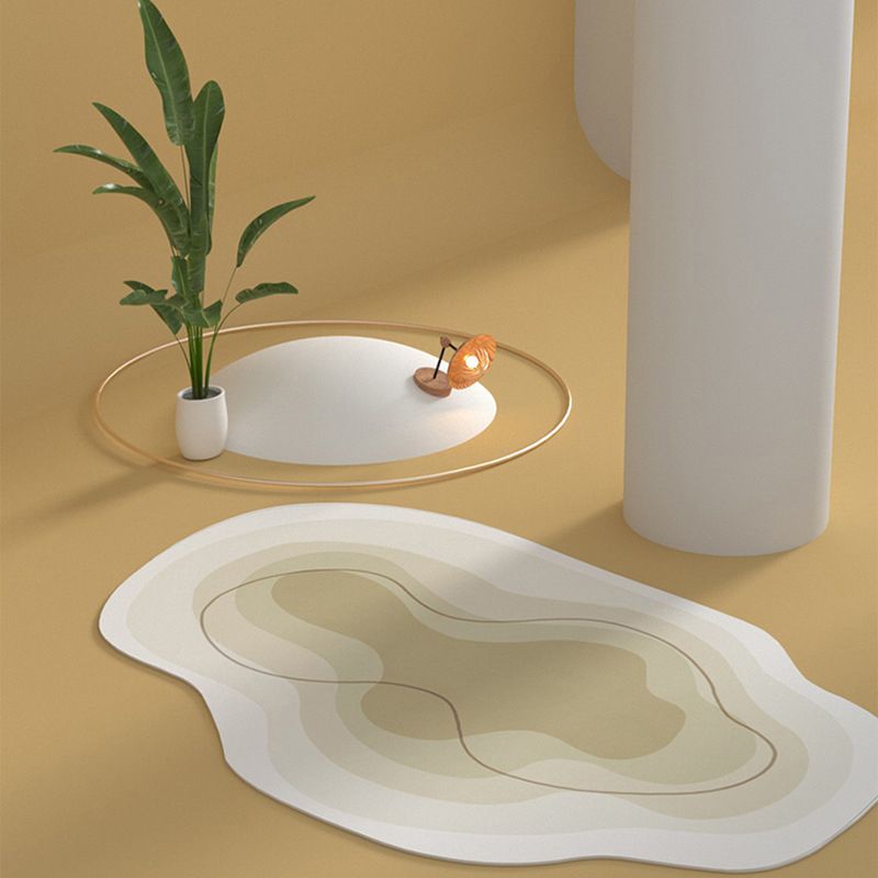 Sapphire Blue Modern Rug Polyester Gradient Ramp Rug Washable Rug for Living Room