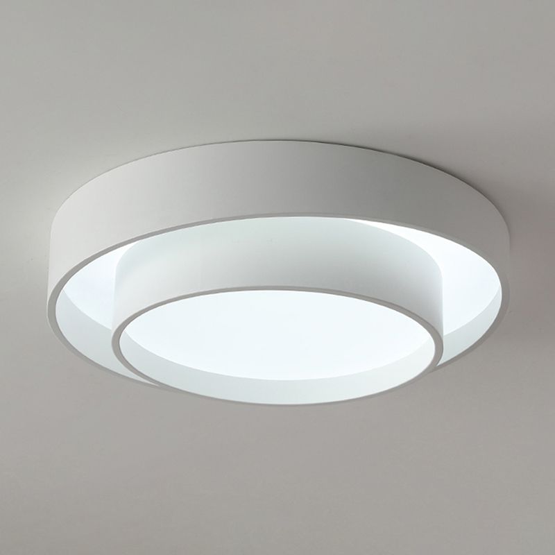 Simplicity LED Ceiling Lights White Flush Mount Lighting Fixture for Living Room