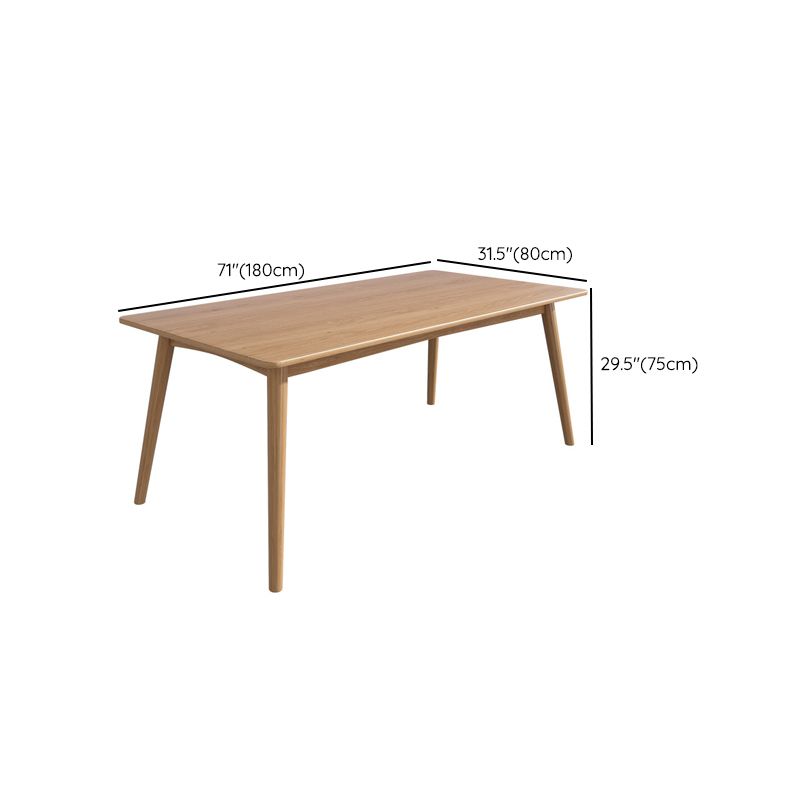 Solid Wood Dining Set 1/5 Pcs Rectangle Dining Table with Slat Back Chairs