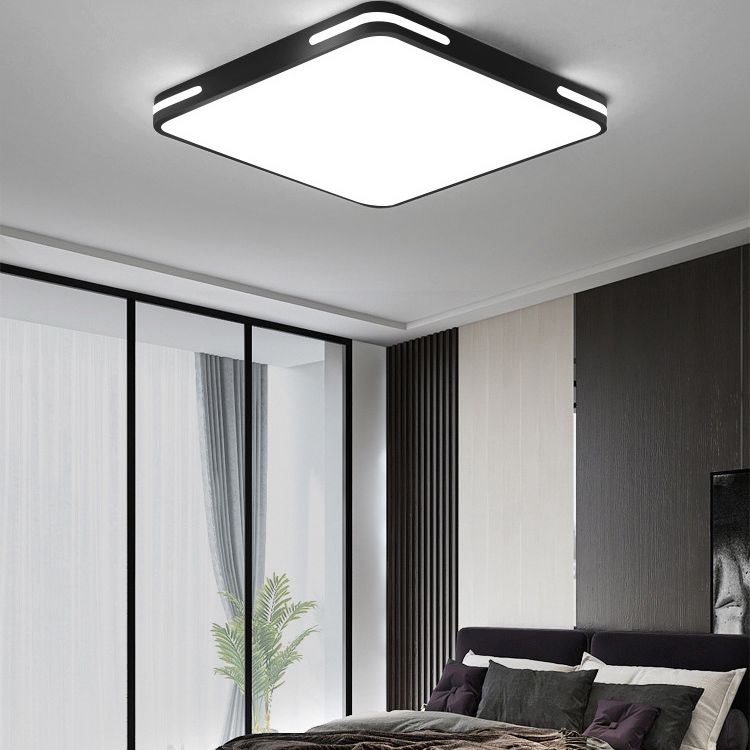 Schwarzer Rahmen Acryl Flush Mount Beleuchtung Moderne Deckenbefestigung für Wohnzimmer