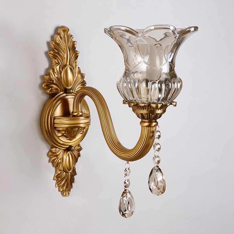 Modern Household Wall Light Creative Wall Sconce Fixtures with Crystal Shade