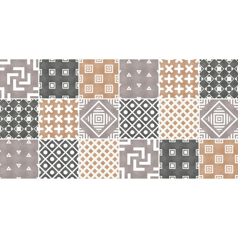 Math Geometry Wallpaper Panels Grey PVC Wall Decor, Peel and Stick, 4' L x 23.5" W