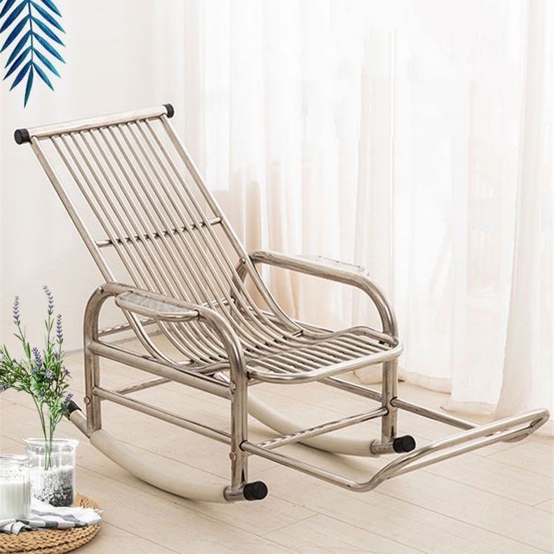 Contemporary Metal Rocking Chair Water Resistant Rocker for Home Decor