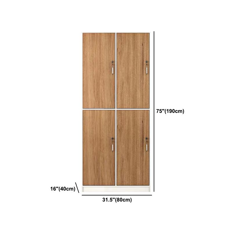 Natural Finish Indoor Cabinet Contemporary Storage Cabinet with Hinged Door