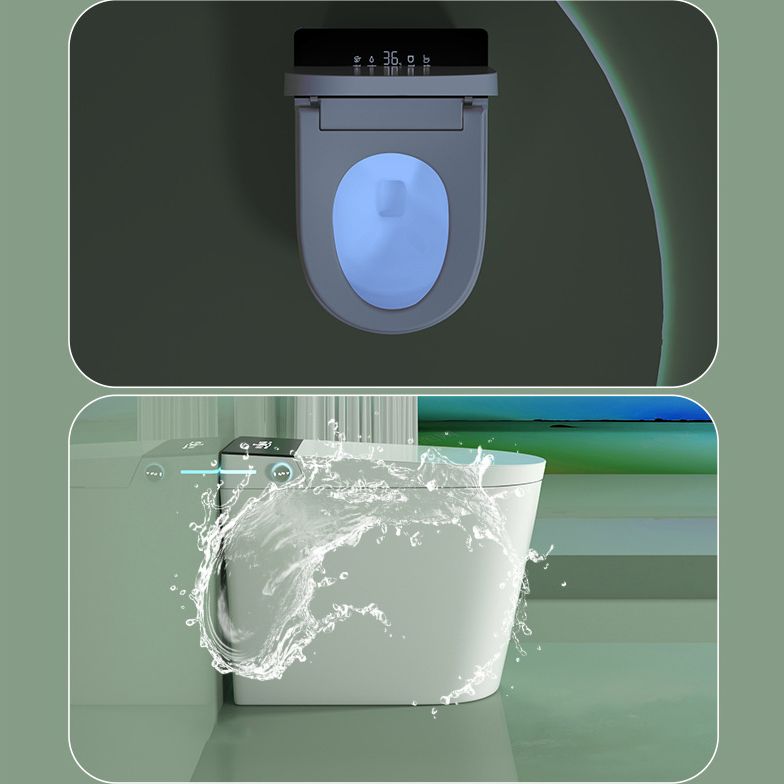 Modern Flush Toilet Heated Seat One-Piece Toilet with Slow Close Seat