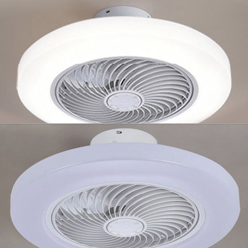 Acrylkreis Lüfterlampenlampenminimalismus LED Semi Flush Mount Light für Schlafzimmer