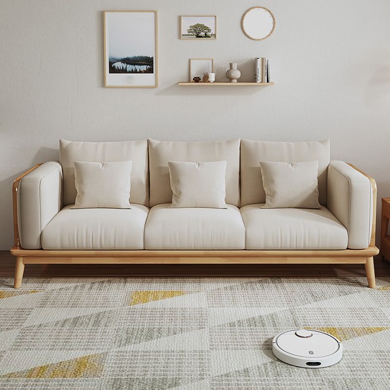 35.4" H Contemporary Cotton Blend Square Arm Sofa for Living Room