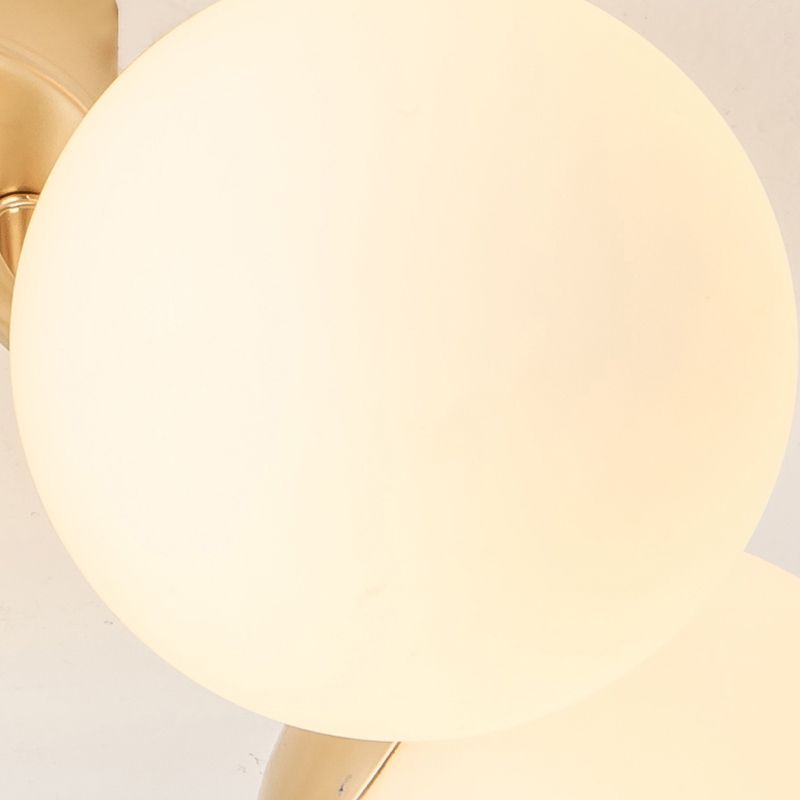 Lampe encastrée en verre minimaliste moderne nordique avec abat-jour en verre pour le salon
