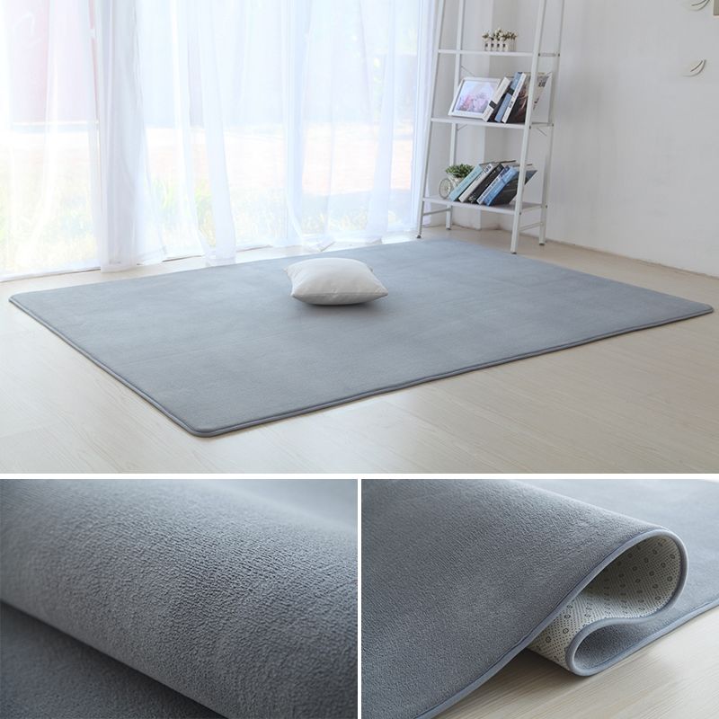 Tapis de couleur unie décontractée Synthétique multicolore Tapis de synthétique Multige
