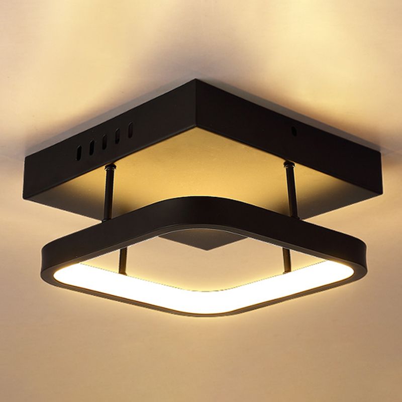 Plafonniers encastrés à deux niveaux, luminaires modernes en aluminium pour allée