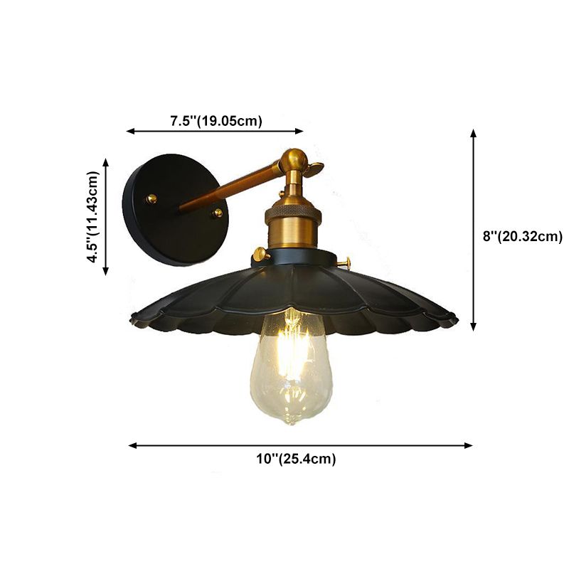 Stile industriale Monte a parete Luce vintage soggiorno Sallo Sconcetto Apparecchio di illuminazione con applique