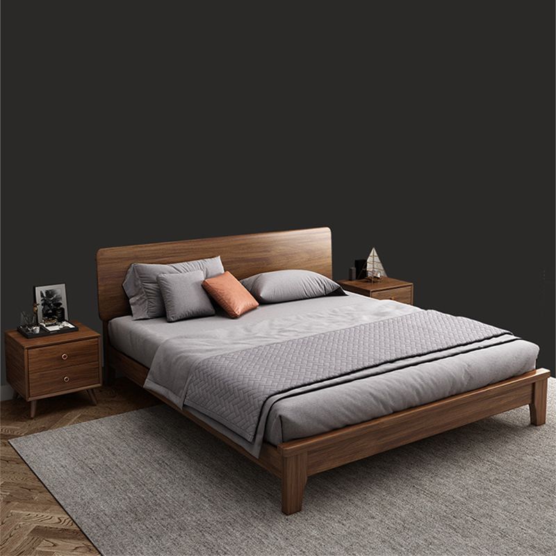 Traditional Headboard Standard Bed Solid Wood Bed with Custom Legs