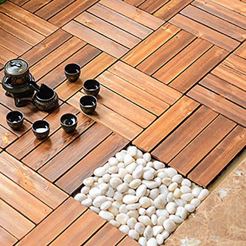 Wood Deck/Patio Flooring Tiles Snapping Installation Floor Board Tiles