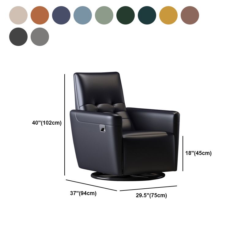 Genuine Leather Convertible Chair 29.52" L x 37.00" W x 40.15" H Armless Chair