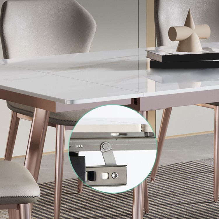 Glam 1/4/5/7 Pieces Dining Set Sintered Stone Dining Table Set with Leather Chairs