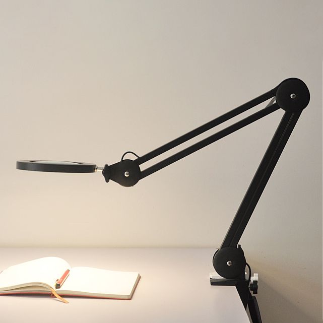 Circle Night Table Lamp Modern Style Metal One Light Nightstand Lamp