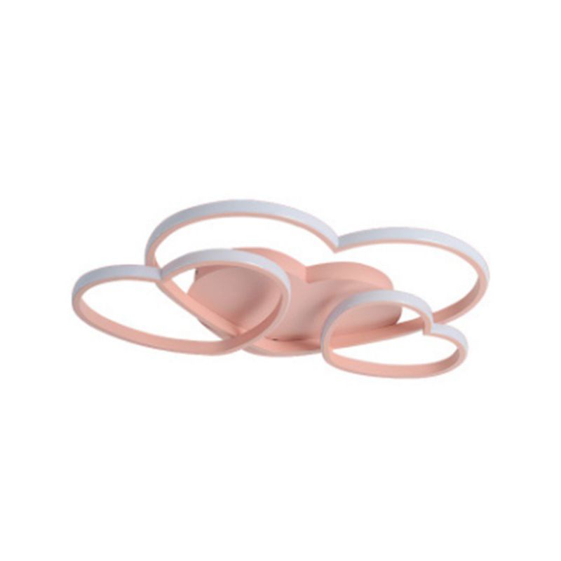 Modern Style Ceiling Light Lovely Color Linear Flush Mount Light Fixture for Bedroom