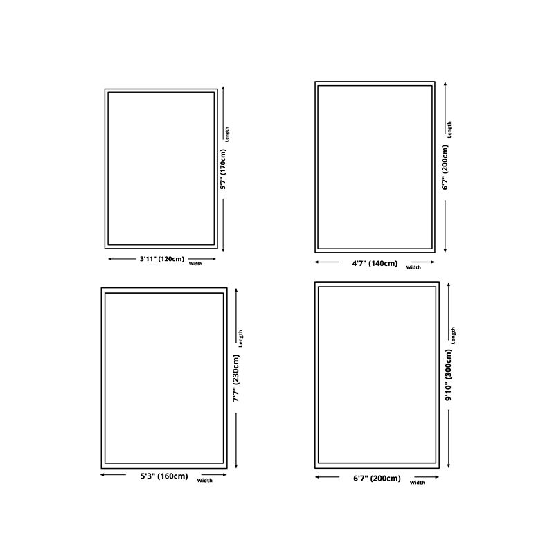 Dark Gray Simple Rug Polyester Pattern Rug Washable Rug for Living Room