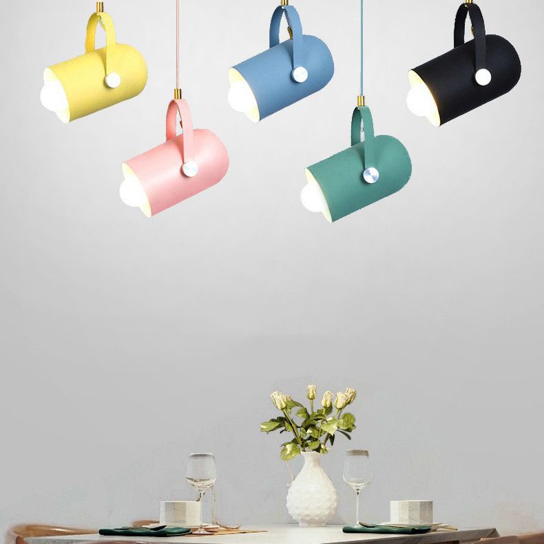 Modern Macron Pendant Light Metal 1 Head Pendant Lighting for Study Room Bedroom