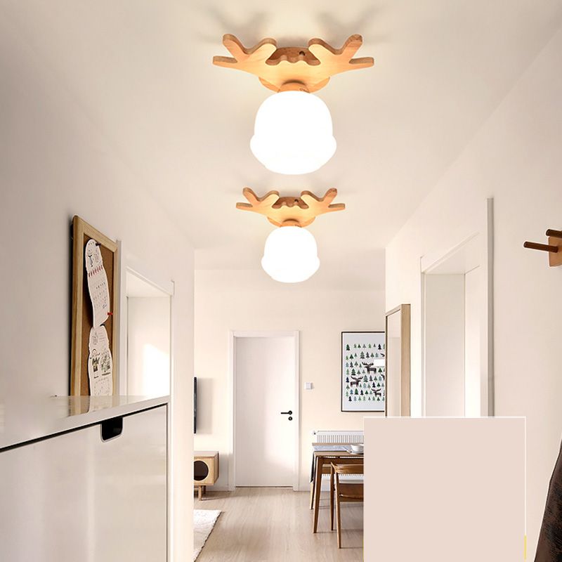 Plafond ombragé Fixture moderne Style moderne Couloir en bois Légère ébullition en Beige
