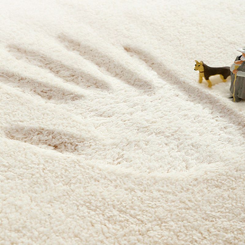 Dark Gray Modern Rug Polyester Abstract Pattern Rug Washable Rug for Drawing Room