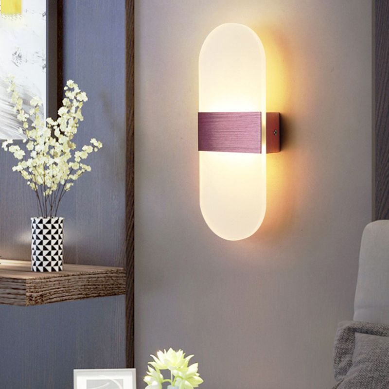 Modern Style Wall Mount Light LED Wall Light with Acrylic Shade for Living Room