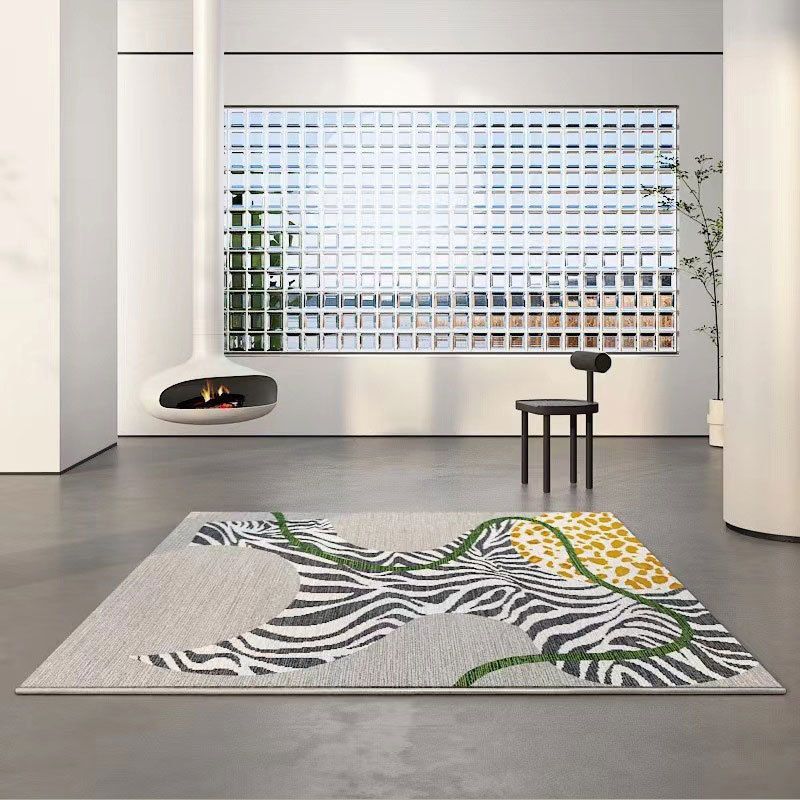 Animal Skin Modern Style Rug Rectangle Shape Stain Resistant Rug for Home Decor