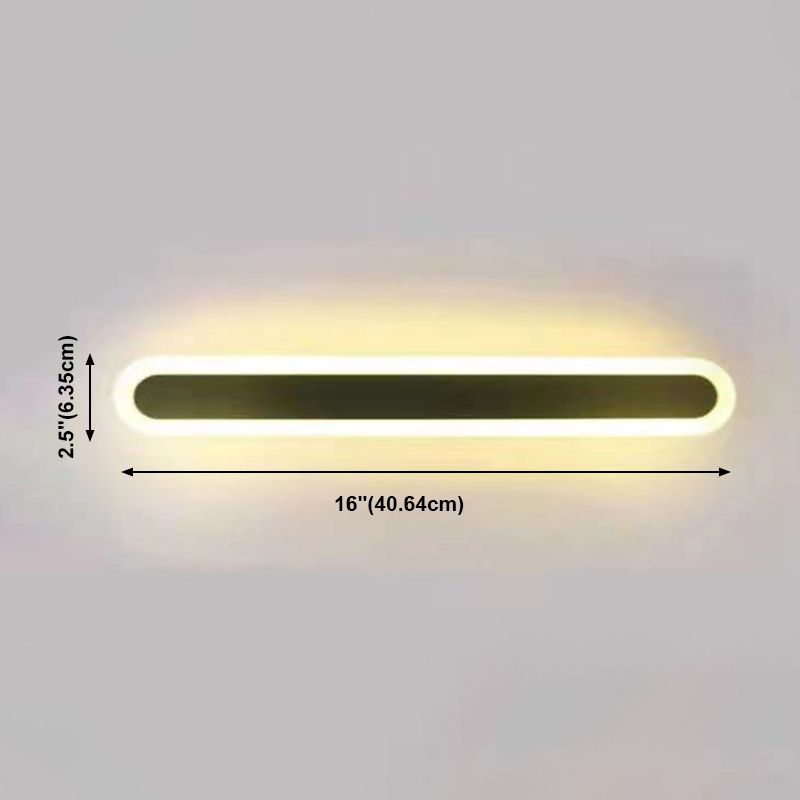 Zeitgenössischer Stil lineare Leuchtenleuchten Metal 1 Light LED -Wandleuchten