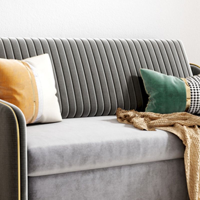 37" Wide Glam Sleeper Sofa Futon Foldable Pillow Included Sleeper Sofa