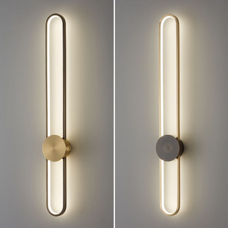 Single Modernism Golden/Black Wall Mounted Sconce LED Wall Light for Foyer