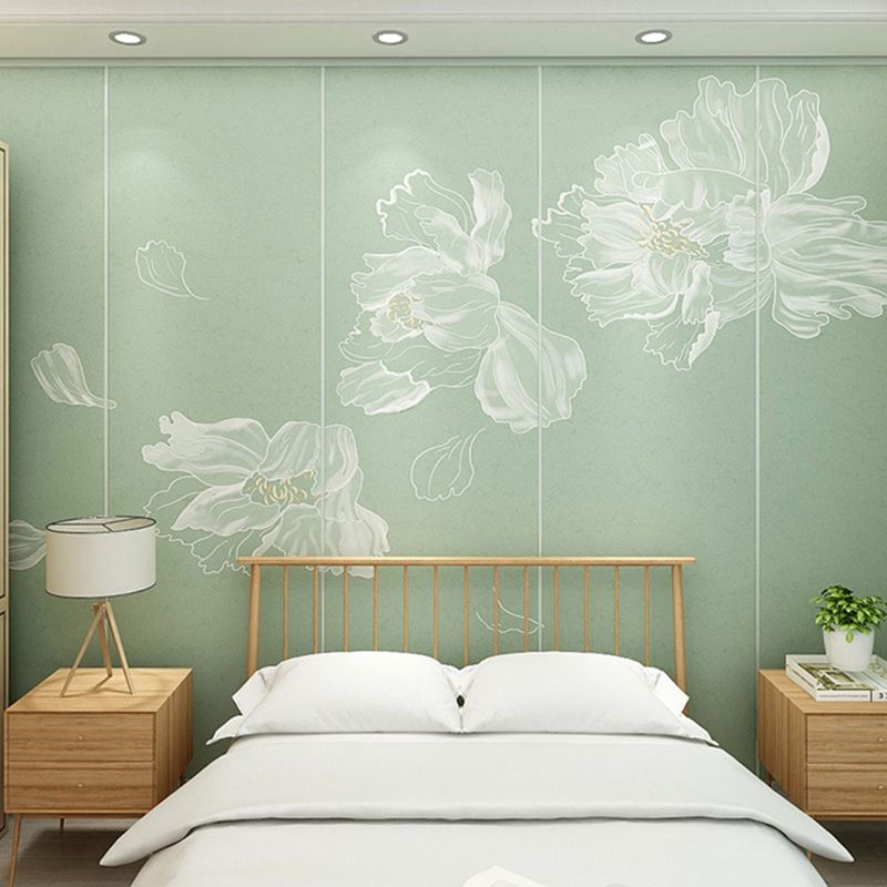 Stain-Resistant Flower Wall Covering Classic Mural Wallpaper for Living Room