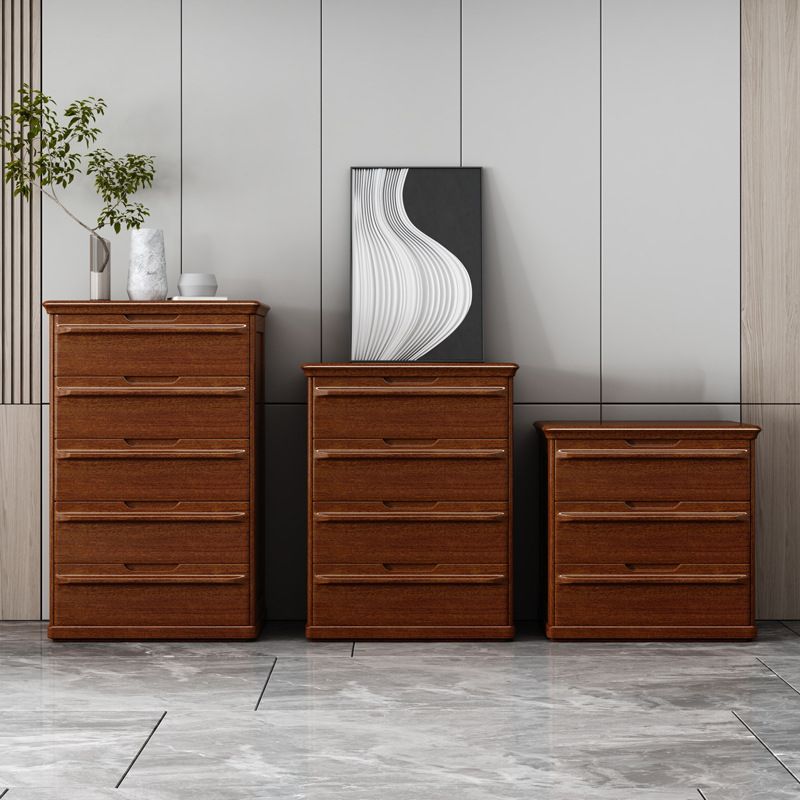 16.9" W Vertical Lingerie Chest Bedroom Solid Wood Storage Chest with Drawers