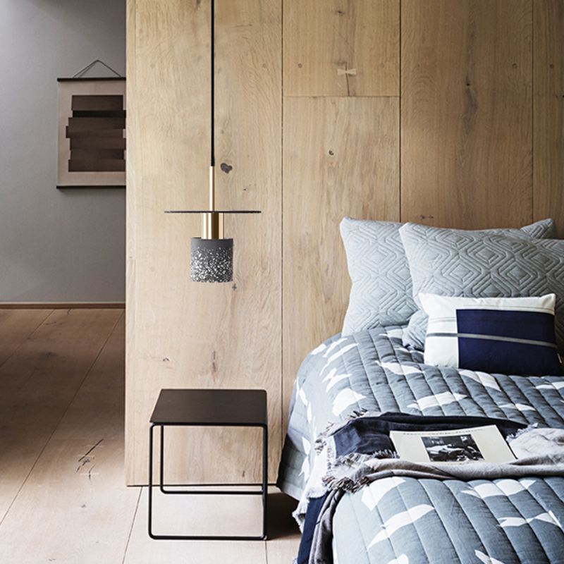 Cilinder slaapkamer hangend plafond licht steen minimalistische stijl plafond hanger licht
