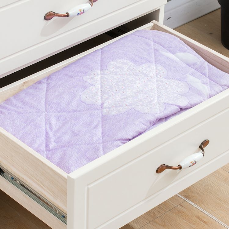 Modern Style Wooden Chest Bedside Storage Chest with Ceramic Handle