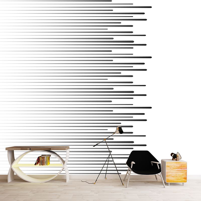 Minimalist Aesthetics Meteor Mural Black-White Waterproofing Wall Decor for Home