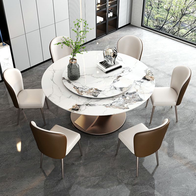 Modern Dining Set Stone 1/4/5/7 Pieces Dining turntable Furniture for Home