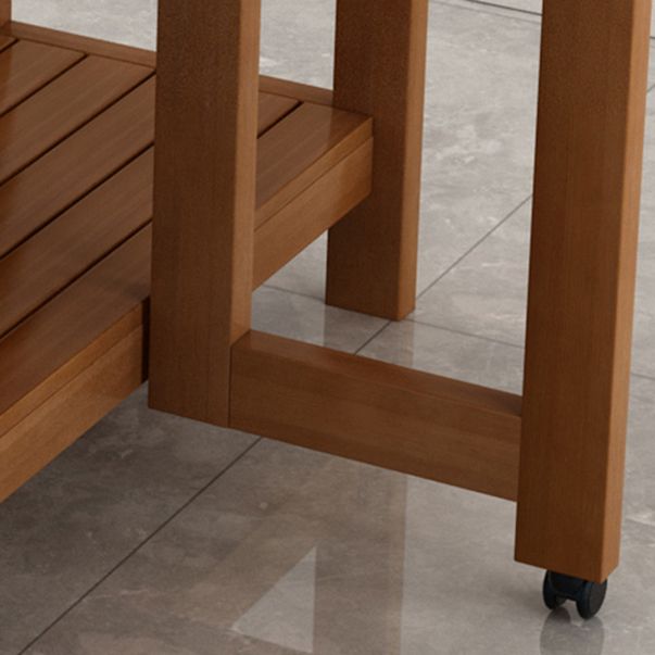 Brown Modern Rectangle Wooden Dining Room Table for Small Space