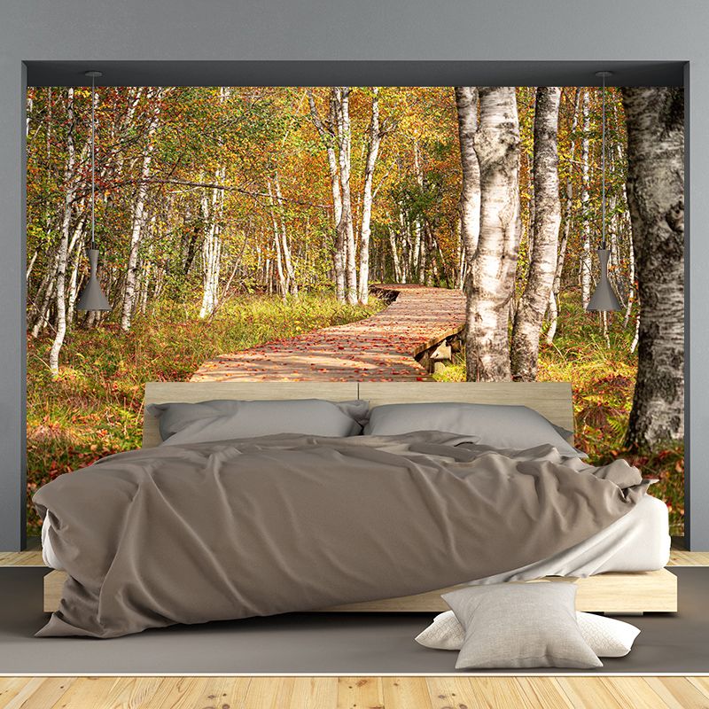 Horizontal Photography Space Extension Mural Eco-friendly Wallpaper for Home Decor